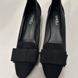 VANELi Women's Elegant Black Bow Loafers